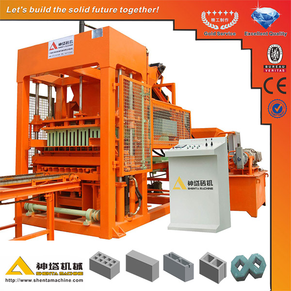Máy ép gạch xi măng cốt liệu QTY4-15 (shentamachine)